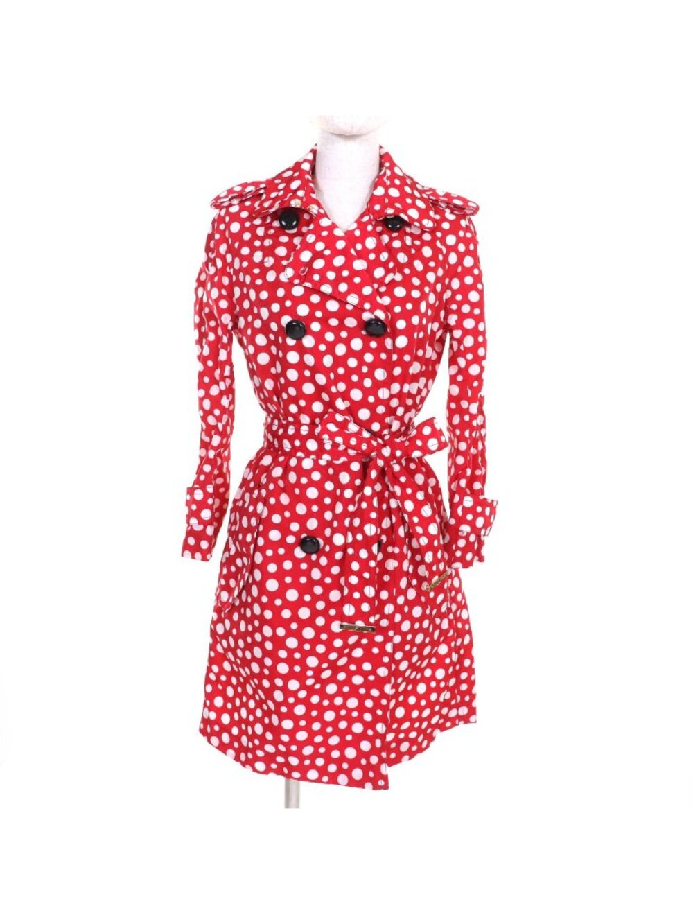 Louis Vuitton x Yayoi Kusama Lining Silk 100% with Belt Dot Pattern Trench Coat